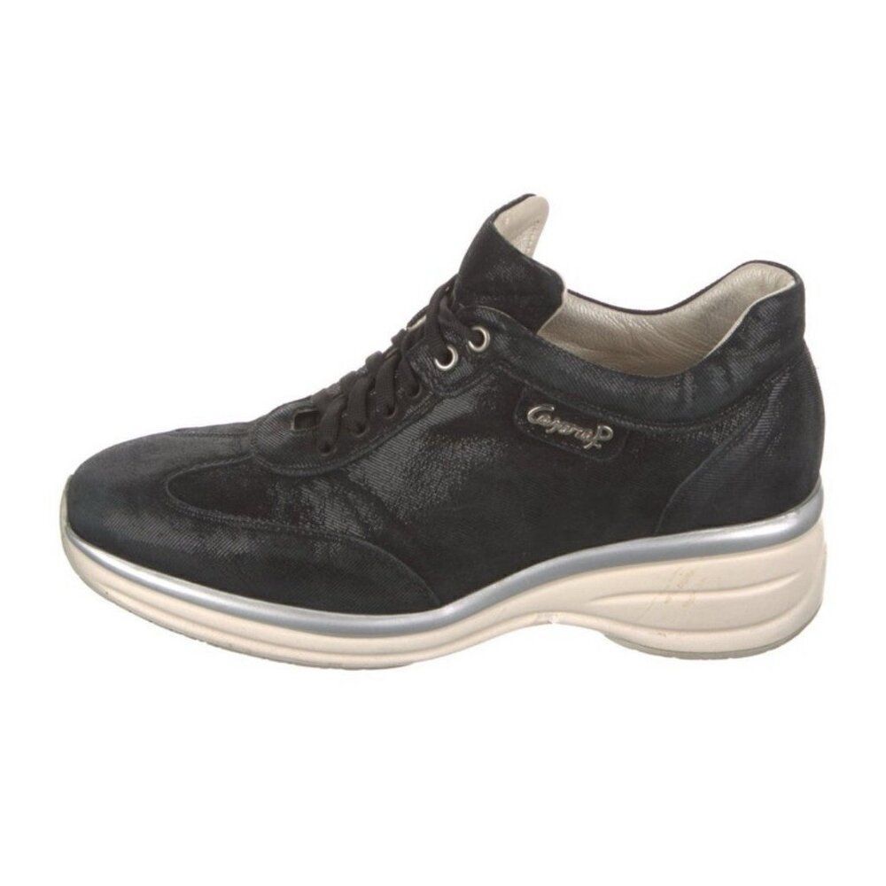cesare paciotti Authentic Black Suede Leather Shimmer Fashion Sneakers 7